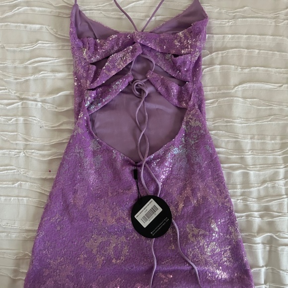 Purple sequin dress - Picture 2 of 5